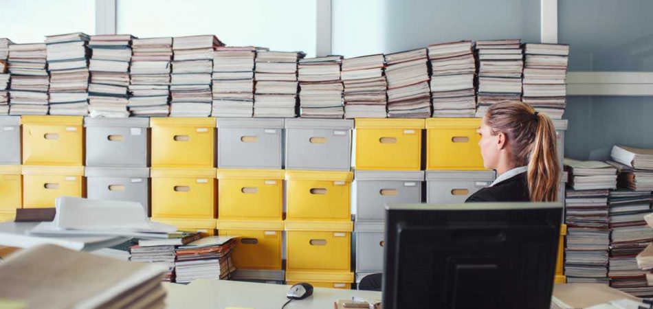 Business Storage Box with Documents
